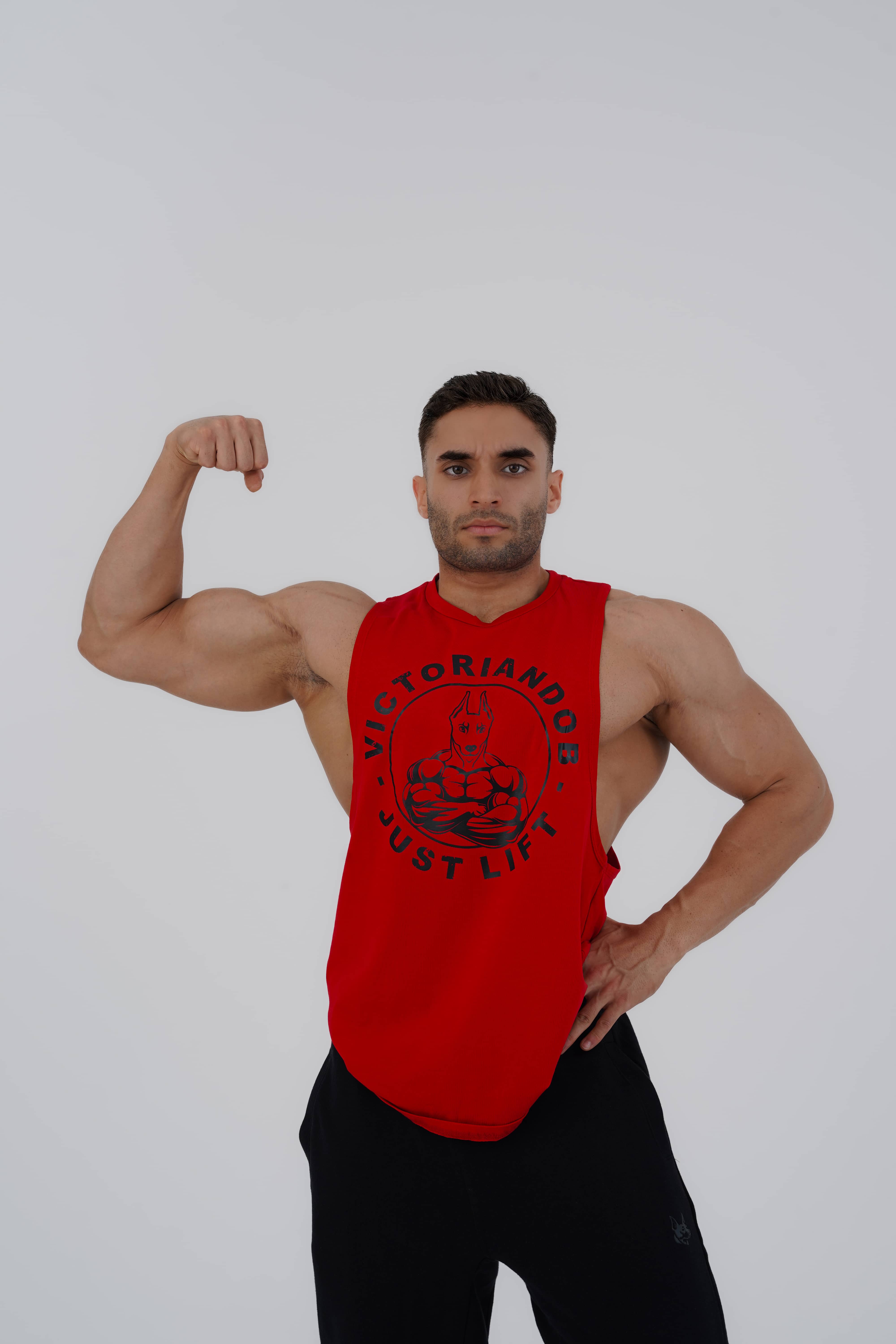 Just Lift Drop Arm Tank Carmine Red - XL