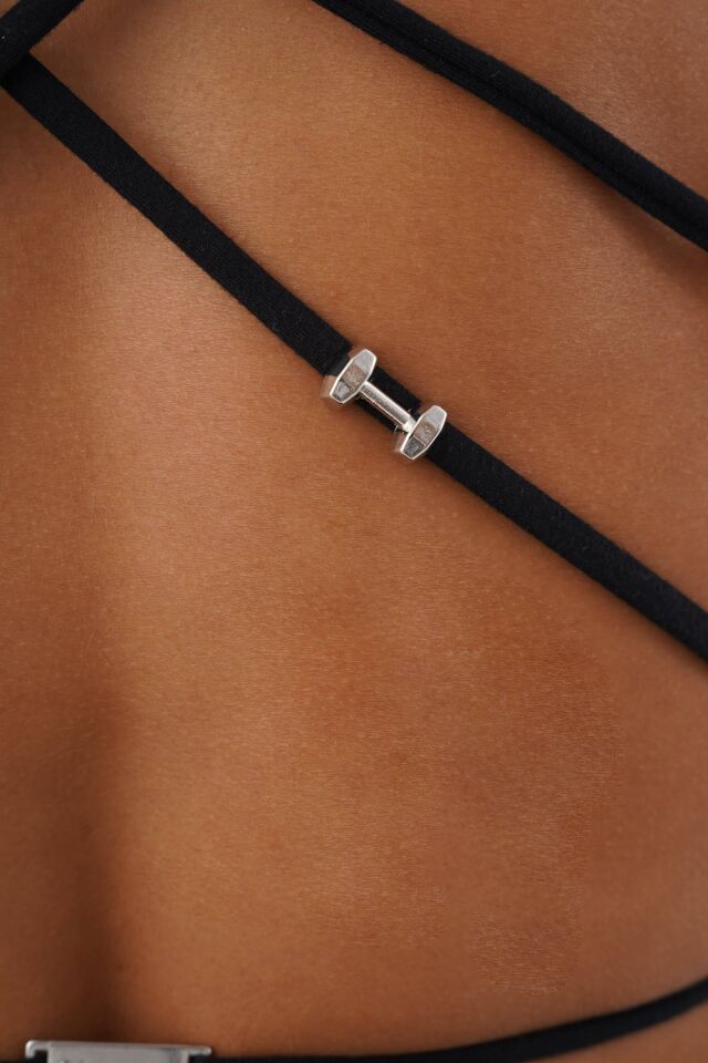 Barbell Bra Black - L