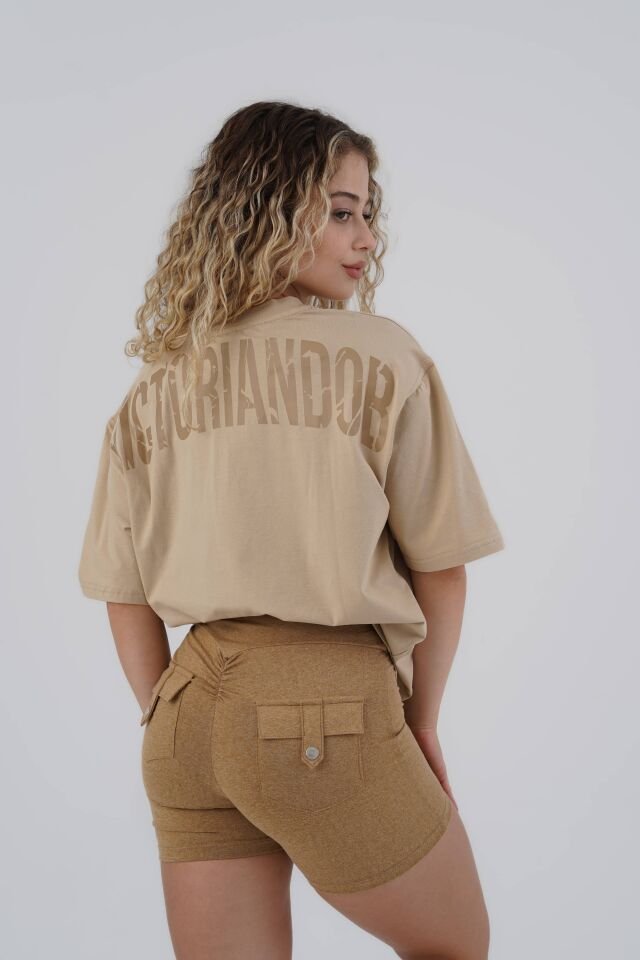 Power T-shirts Sand Beige - L