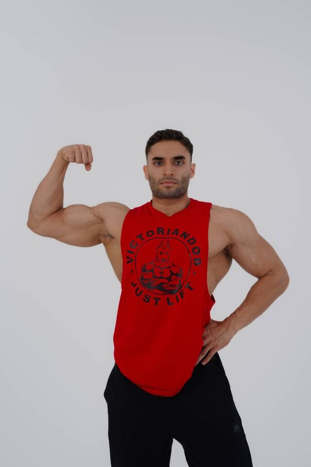Just Lift Drop Arm Tank Carmine Red - S