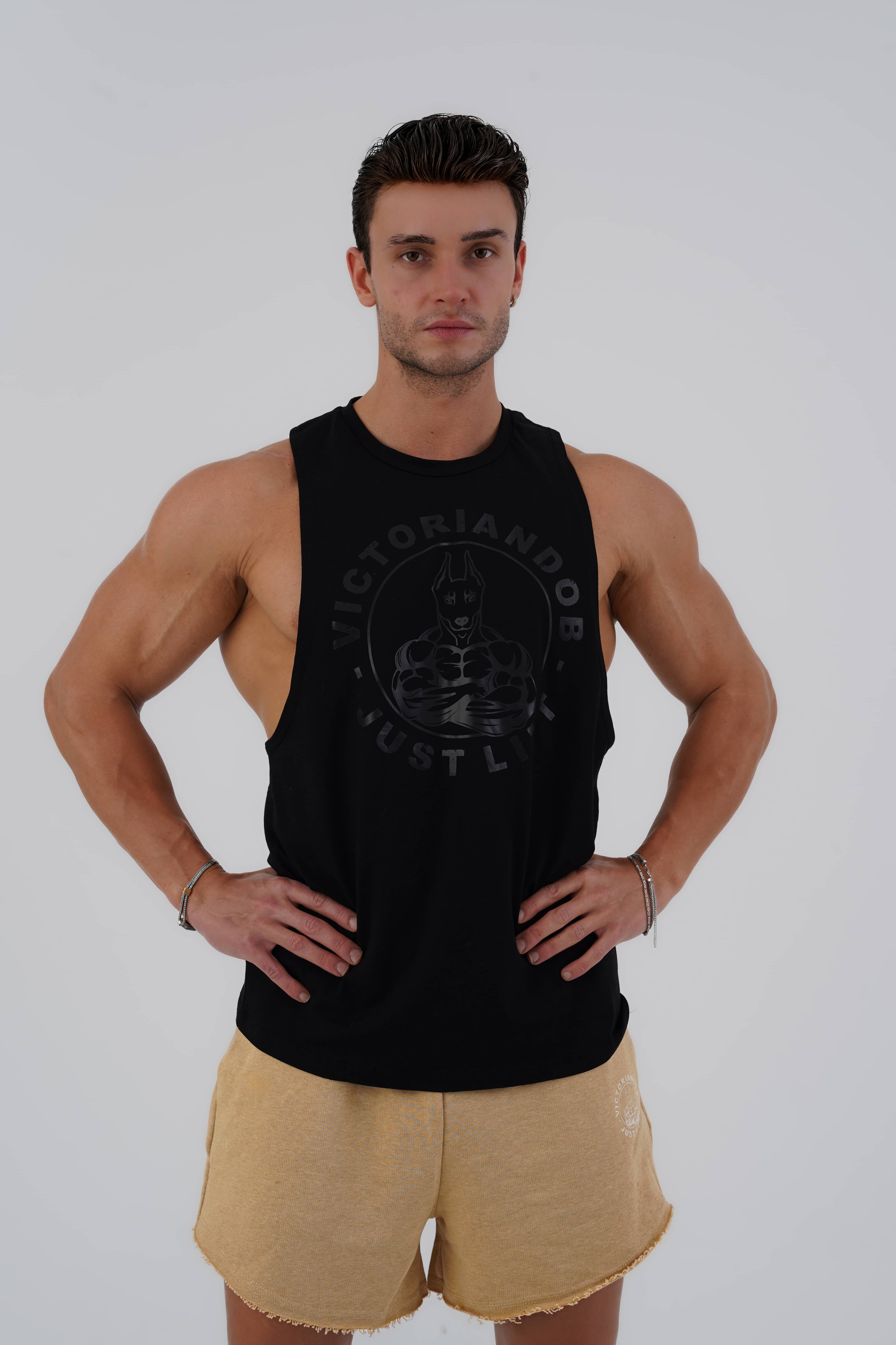 Just Lift Drop Arm Tank Black - XL