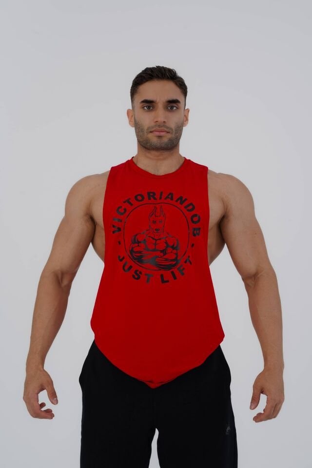 Just Lift Drop Arm Tank Carmine Red - XL