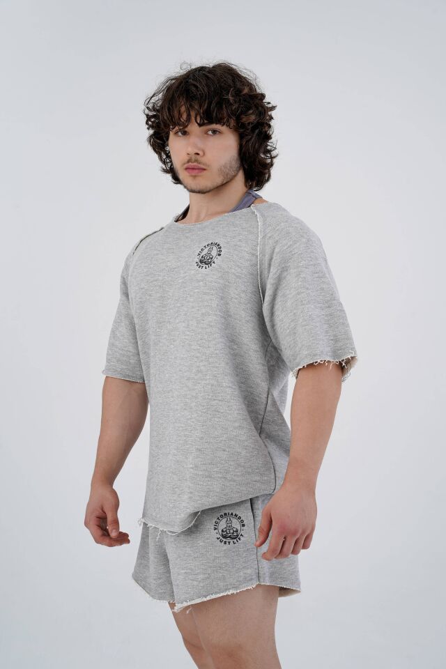 Just Lift Rag Top Charcoal Grey Marl - M