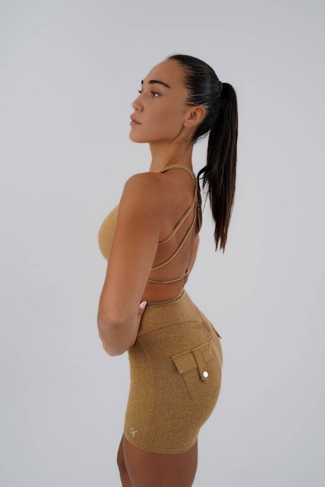 Barbell Bra Caramel - L