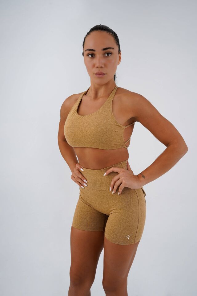 Barbell Bra Caramel - L