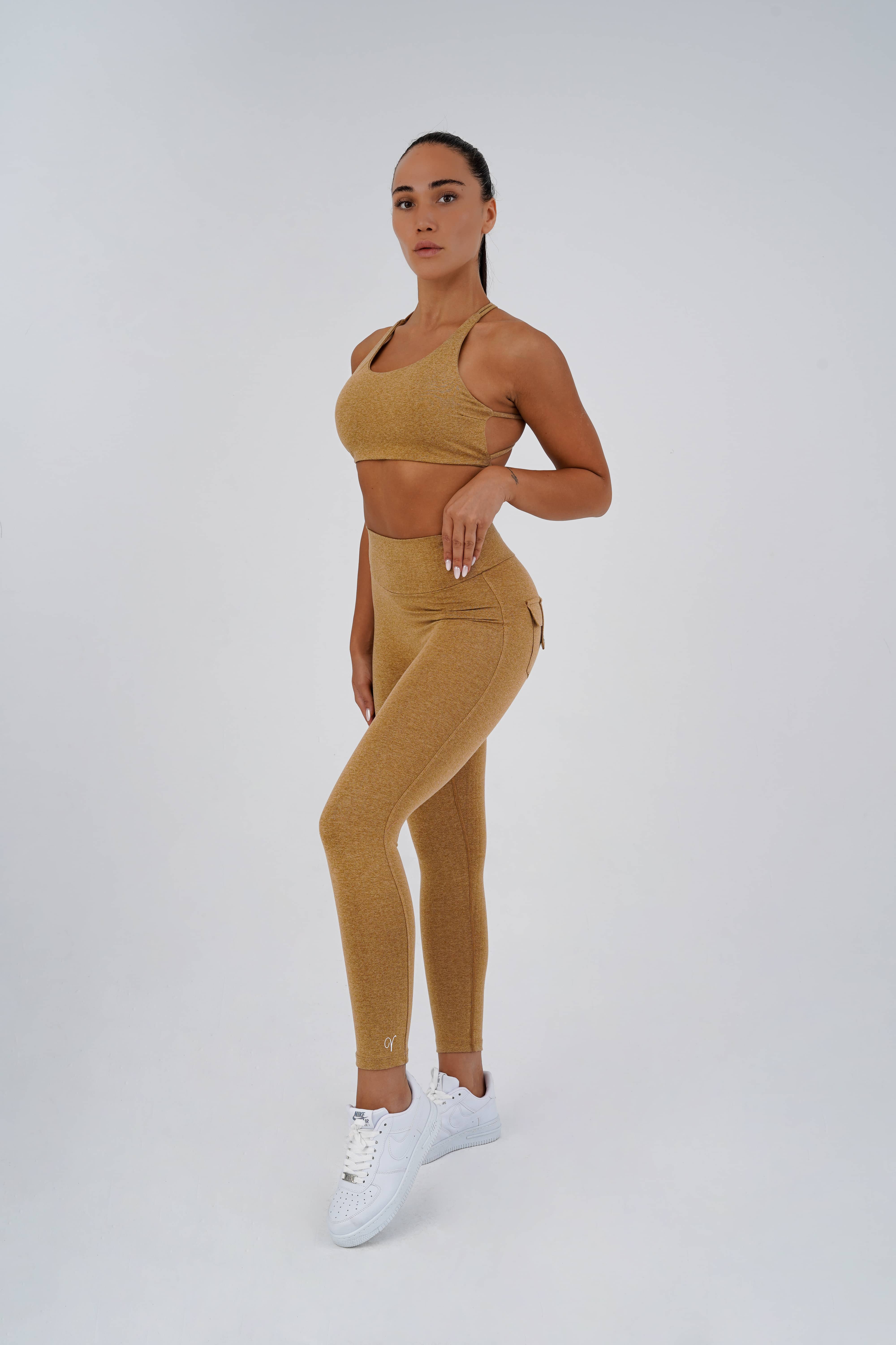 Barbell Bra Caramel - S