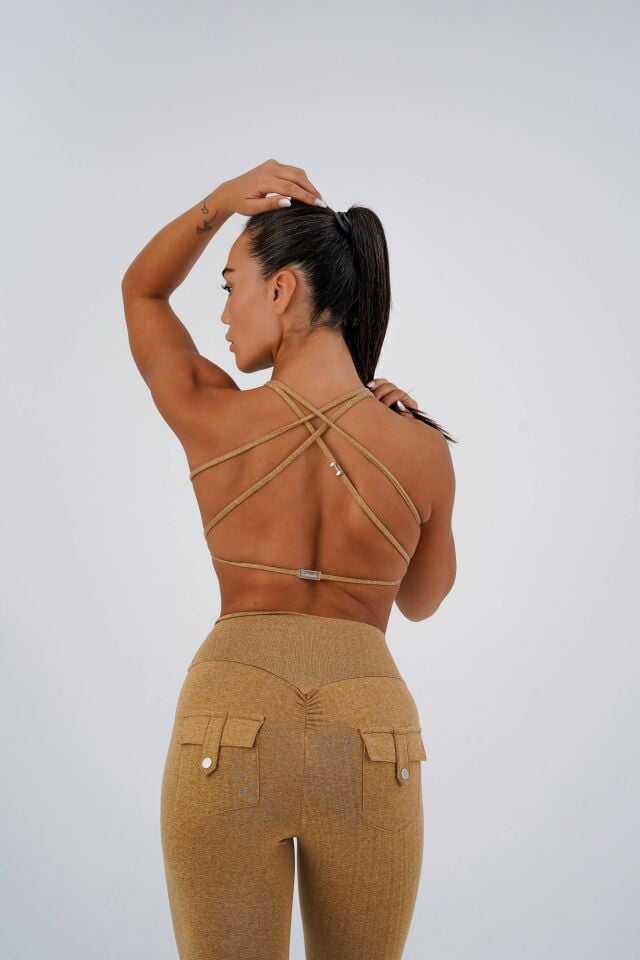 Barbell Bra Caramel - S